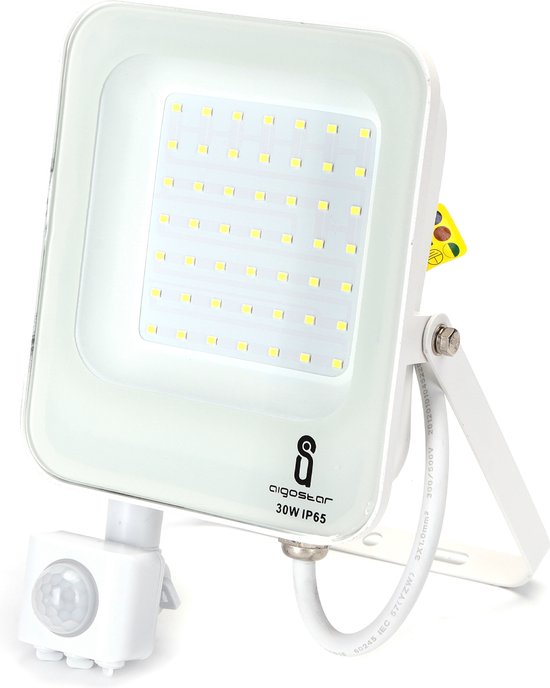Lampe d'extérieur blanche avec détecteur de mouvement IR | Projecteur  LED... | bol.com