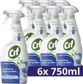 Cif CleanBoost Power+Shine Badkamer Spray - 6 x 750 ml - Voordeelverpakking