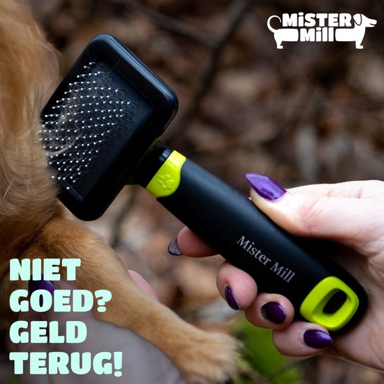 Mister Mill Professionele Slicker L 12 cm - Hondenborstel - Kattenborstel - Hondenkam - Kattenkam