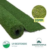 Green Turtle Premium Kunstgras - Grastapijt - 100x200cm - 21mm - PINE VALLEY - Artificieel Gras - Grastapijt voor buiten en binnen - Zeer zacht en realistische kwaliteit - Kunstgras voor buiten, tuin, balkon, terras of speelhoek
