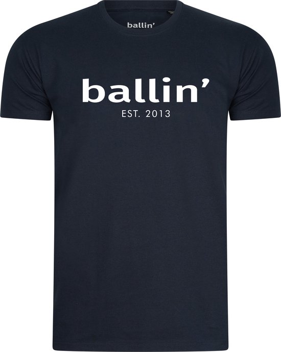 Ballin Est. 2013 - Heren Tee SS Regular Fit Shirt - Blauw - Maat XL