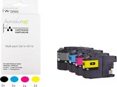 Improducts® Inkt cartridges - Alternatief Brother LC-421XL LC 421 bk/c/m/y multipack inktcartridges o.a. DCP-J 1050DW 1140DW 1800DW MFC-J 1010DW
