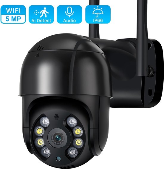 TMEZON Bewakingscamera voor buiten, accu, 1080p draadloze IP-wifi, outdoor camera, AI PIR bewegingsmelder, nachtzicht in kleur, 2-weg audio, IP65 waterdicht, SD-kaartsleuf