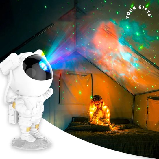 Astronaute Projecteur Galaxy Night Light - Veilleuse Étoilée, Nébuleuse,  Minuterie, Télécommande - Chambre à Coucher, Plafond