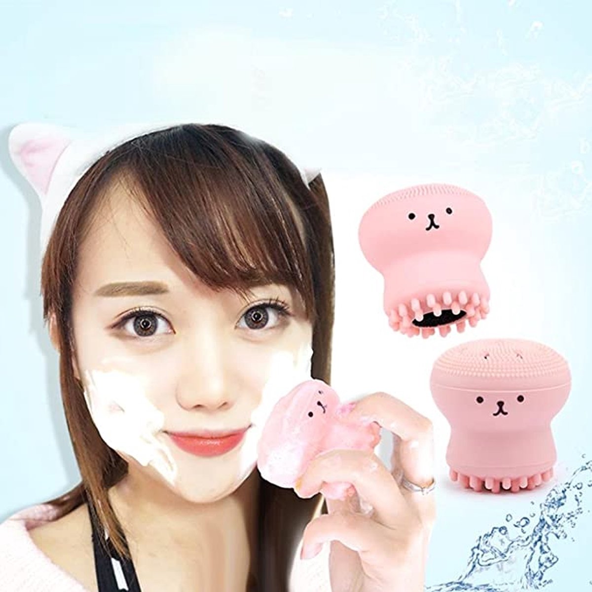 Goedkoopste 1Pcs Octopus Siliconen Gezicht Reiniging Borstel Scrubben Mee-eter Cleaner - Scrub Gereedschap Vrouwen - Schoonheid Wassen Huidverzorging - Facial Tool