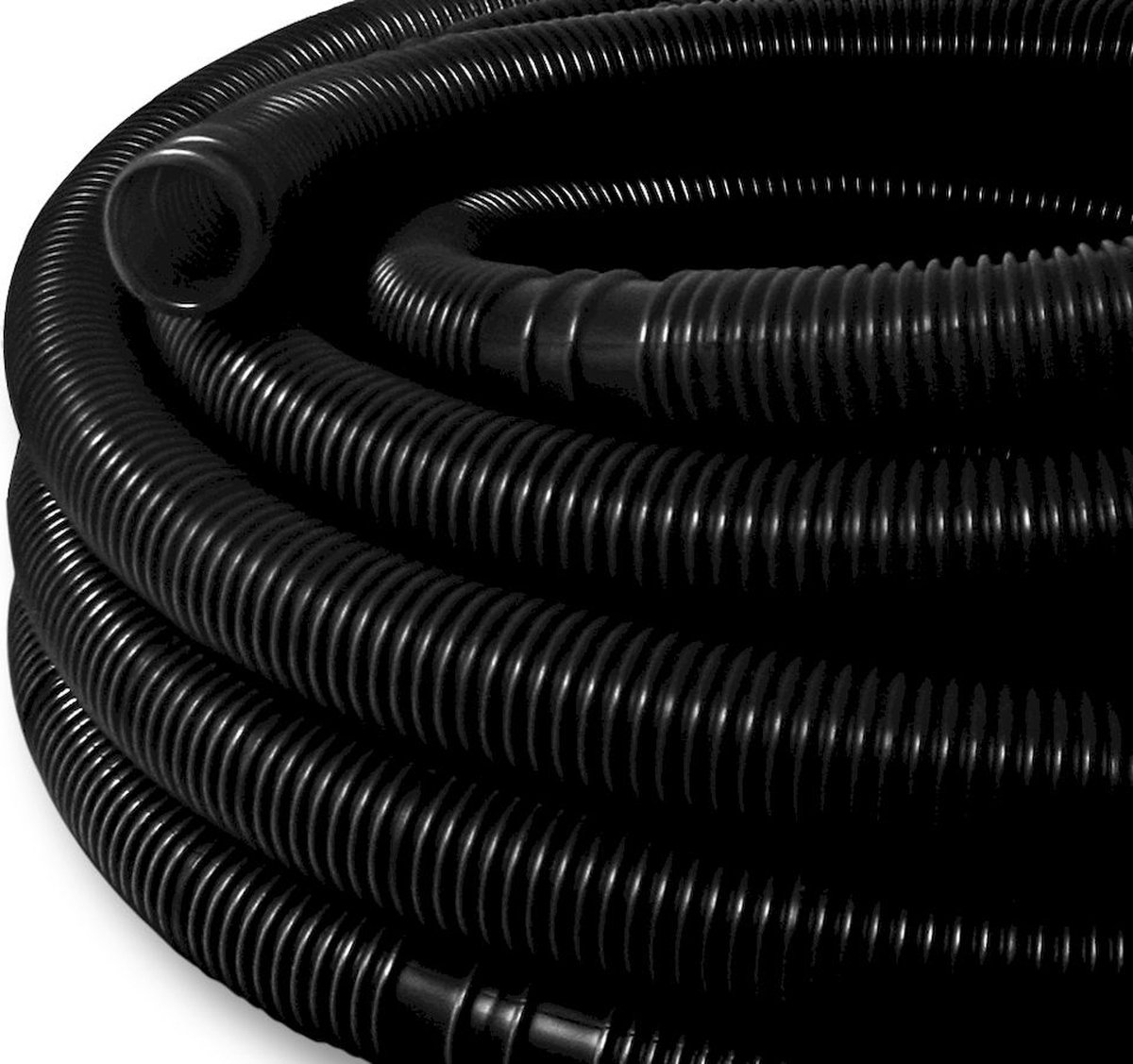 Zwembadslang 38 mm - 6 meter - Zwart