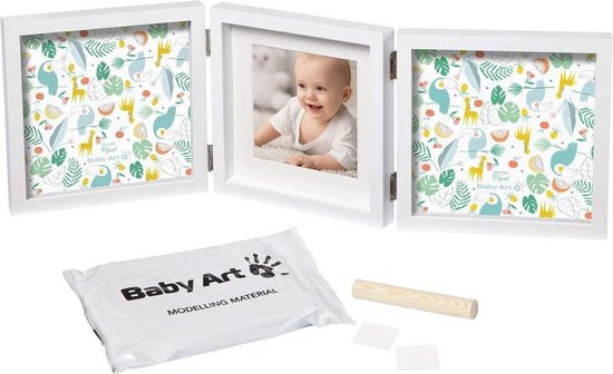 Foto: Babyfotolijst set posters voor de kinderkamer baby hand en footprint kit kit voor pasgeboren jongens meisjes baby fotolijst fotolijstplank