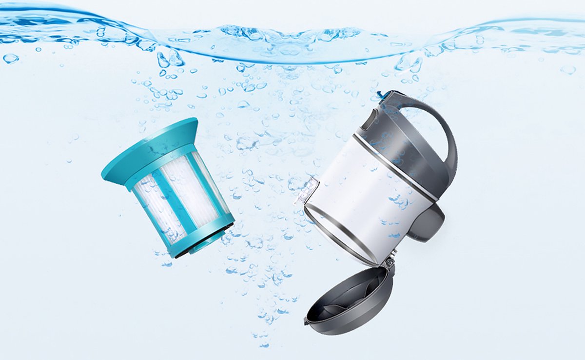 Midea C5 Krachtige stofzuiger zonder zak - 700W - Grijs - HEPA Filter | bol