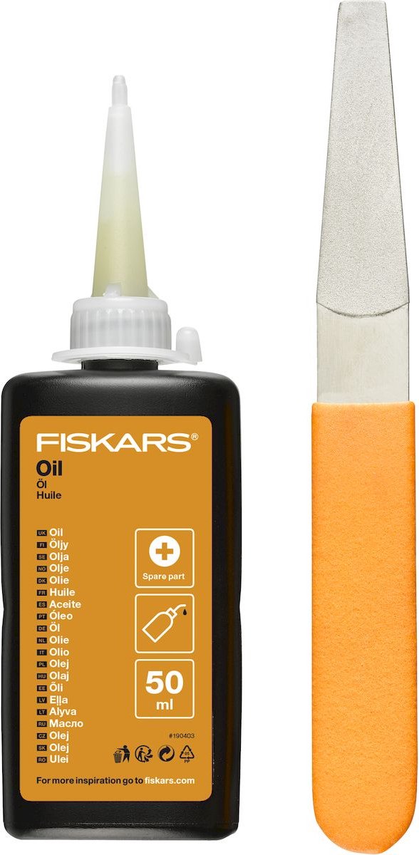 Fiskars Onderhoudsset Gereedschap - met Diamantveil & Olie van Fiskars — afbeelding 4