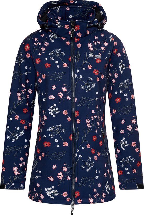 Nordberg Flower - Softshell Outdoor Zomerjas Dames - Navy - Maat XL