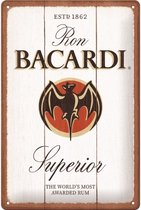 Wandbord - Bacardi Superior The World's Most Awared Rum