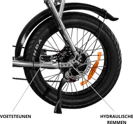 Vélo électrique Fat Bike 20 Pouces - 250W, Autonomie Jusqu'à 180km - Noir - Modèle C20 PRO - Neuf