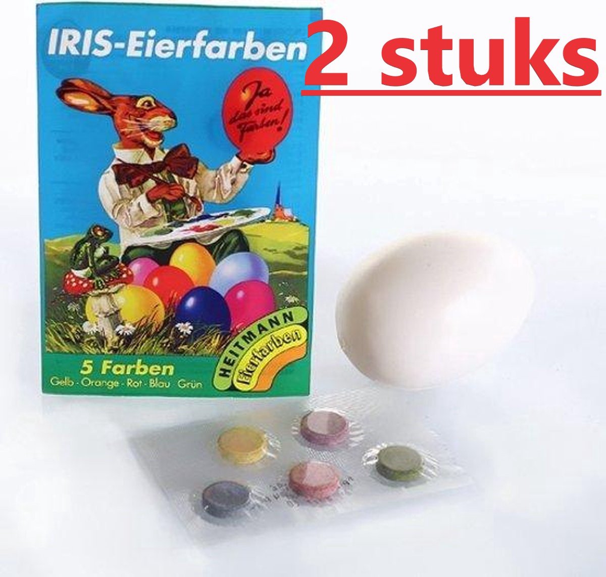Eierverf tabletten | Set van 2 | 5 kleuren in zakje | Paaseieren even | Ei  kleuren... | bol.com
