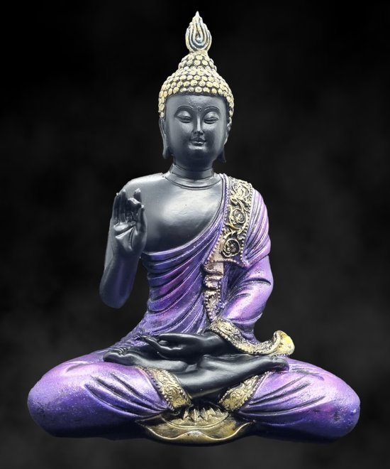 Boeddha beeldje binnen Thais Boeddha beeld Chin Mudra 21.5cm