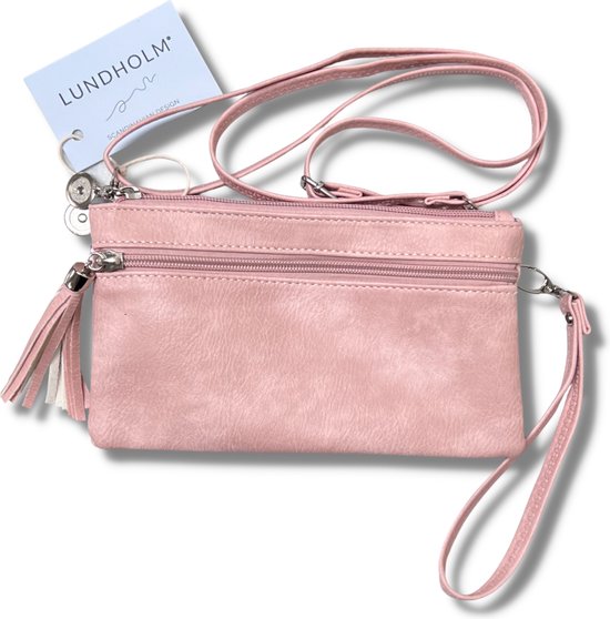 Lundholm tassen dames schoudertas roze - klein tasje schoudertasje dames cadeau voor vriendin - Scandinavisch design | Brunnby serie