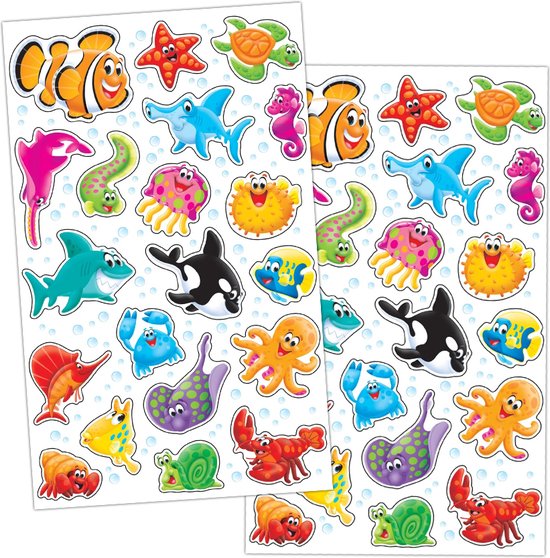 Zeedieren Stickervellen - Oceaan Dieren Stickers - Stickers Kinderen -  Knutselen... | bol.com