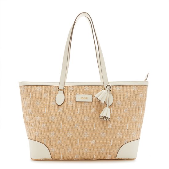 JOP ! Tessere Ladies Shopper Straw - Wit