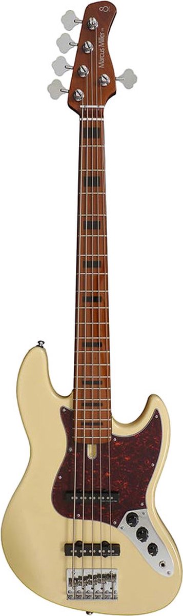 Sire V5 A5/VWH Marcus Miller 5-snarige Basgitaar Vintage White