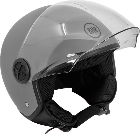 BHR 832 | minimal vespa helm | mat grijs | maat S | scooter, brommer, motor