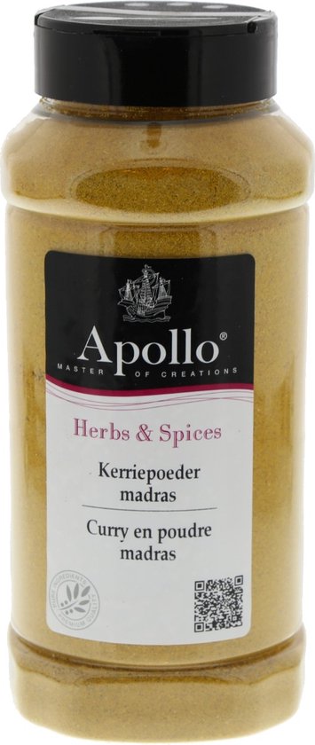 Apollo Herbs & spices Kerriepoeder madras - Bus 450 gram | bol