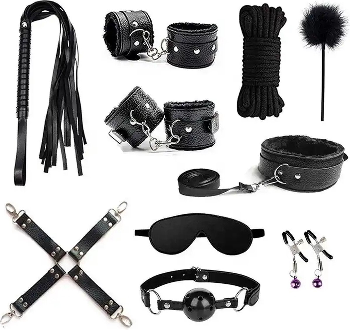 Zwarte BDSM Extreme Bondage Set - Seksspeeltjes voor Koppels - Sex Toys voor Mannen & Vrouwen - Sex Pakket & Toys