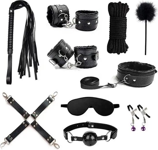 Black BDSM Extreme Bondage Set - Jouets sexuels pour couples - Toys pour  hommes et