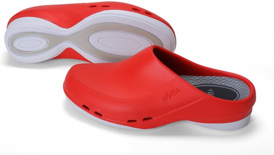 Medische werkschoenen dames Maat 38 - Watts Footwear - Yoan Slide Rood