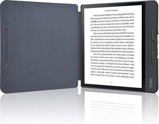 Hoes geschikt voor Kobo Forma - Book Case Premium Sleep Cover Leer Hoesje met Auto/Wake Functie - Marmer van Mobigear — afbeelding 4