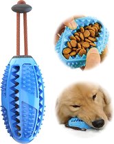 Tandenborstel Stick Ball Treat Dispenser voor honden Puppy's Tandverzorging Borstels en kauwspeeltjes Niet giftig Natuurlijk rubber, blauw