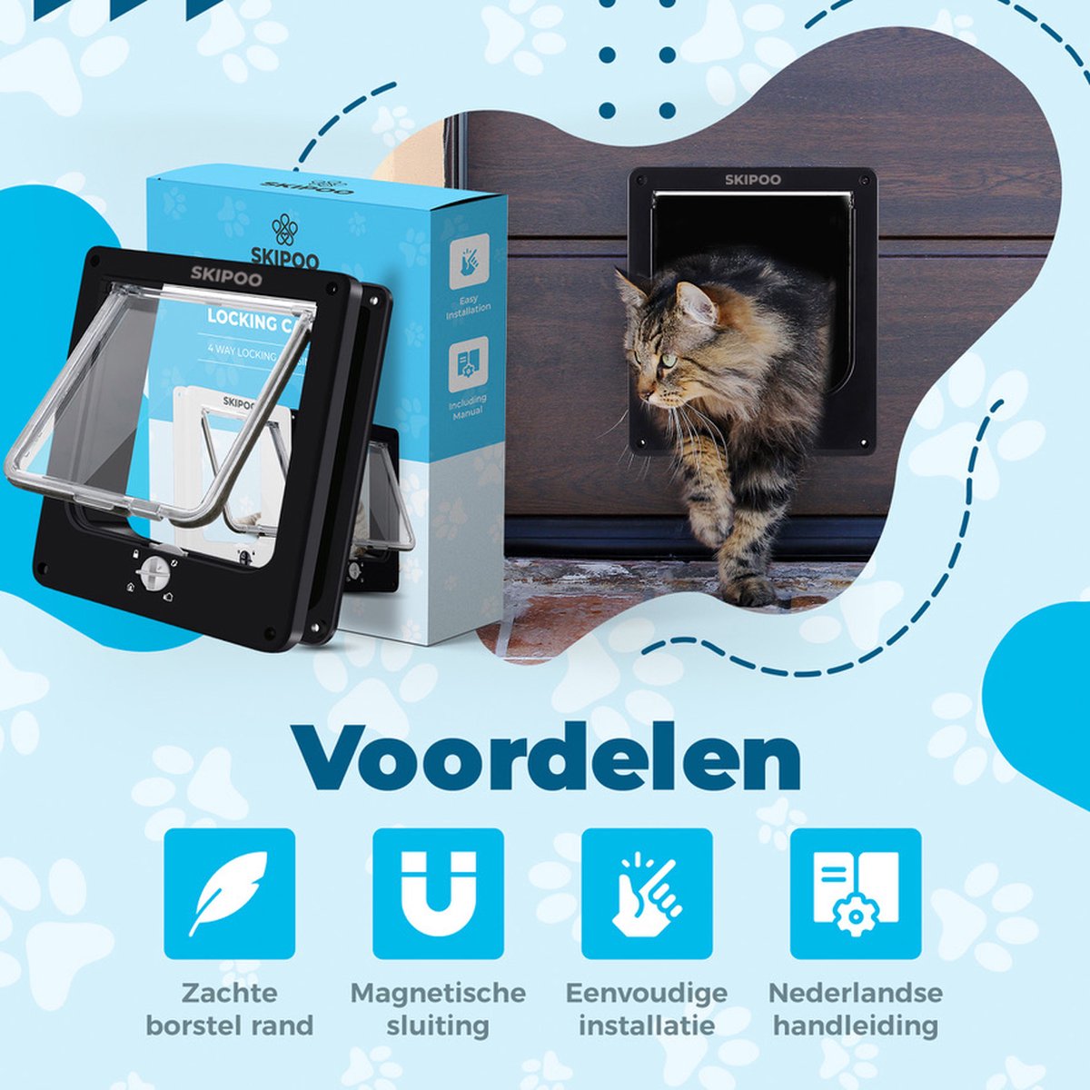 Skipoo Kattenluik met Tunnel – 4 Standen, Zwart (Grote Kat) thumbnail 3