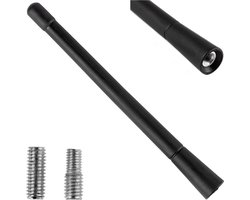 AMiO FM/AM Auto Antenne Mini Universeel 5/6mm Adapter Zwart (18 cm) [Volkswagen (group) - Audi - Skoda]