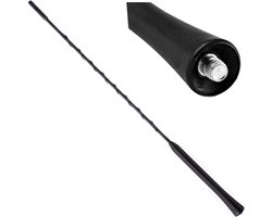 AMiO FM/AM Auto Antenne Mini Universeel met 6mm Adapter Zwart (40 cm)