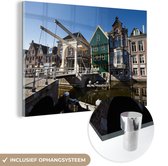 Peinture sur Verre - Alkmaar - Pont - Maisons - 180x120 cm - Peintures sur Verre Peintures - Photo sur Glas