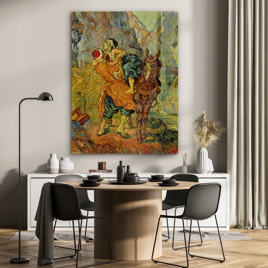MuchoWow® Peinture sur verre 90x120 cm - Peinture sur verre acrylique - Le Bon Samaritain - Vincent van Gogh - Photo sur verre - Peintures