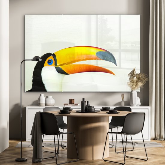 Peinture sur verre - la tête d'un toucan - 180x120 cm - Peintures sur Verre Peintures - Photo sur Glas