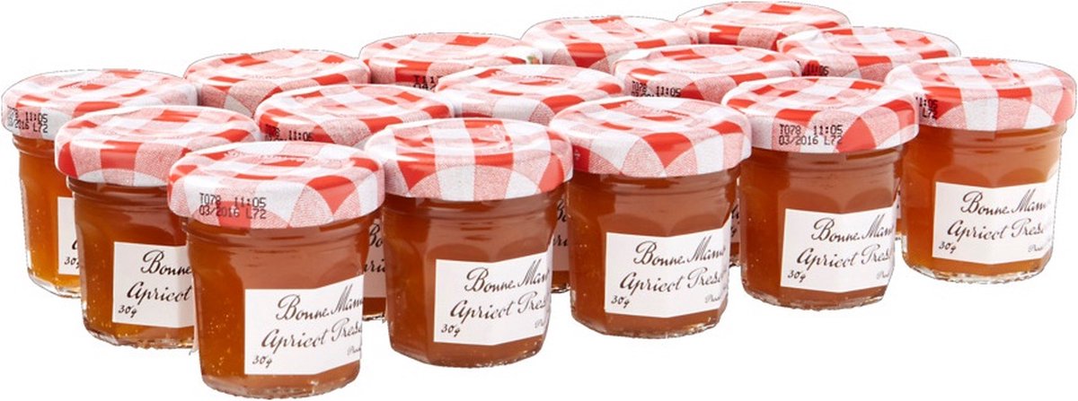 Bonne Maman Abrikoos Jam - Kleine potjes - 15 x 30 gram