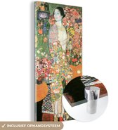 MuchoWow® Glasschilderij 40x80 cm - Schilderij acrylglas - Danseres - Gustav Klimt - Foto op glas - Schilderijen