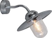QAZQA munich - Landelijke Wandlamp voor buiten - 1 lichts - D 340 mm - Grijs - Buitenverlichting