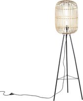 QAZQA manila - Landelijkee Vloerlamp | Staande Lamp - 1 lichts - H 1390 mm - Beige -  Woonkamer | Slaapkamer