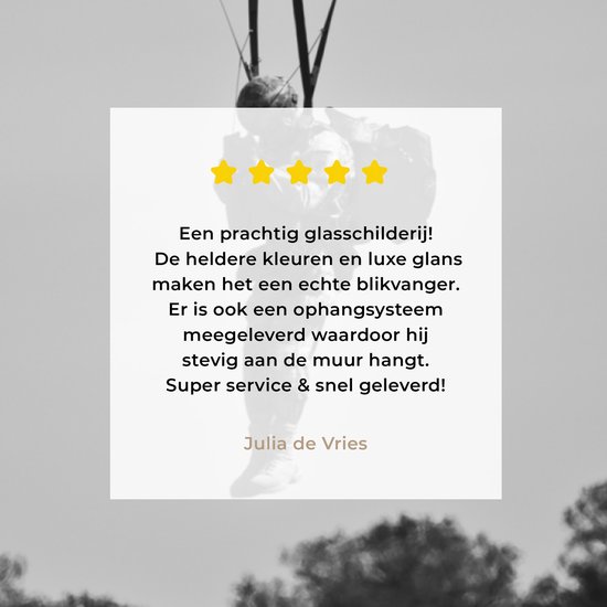 MuchoWow® Peinture sur verre 180x120 cm - Peinture sur verre acrylique - Amérique - Zwart - Wit - Parachute - Photo sur verre - Peintures