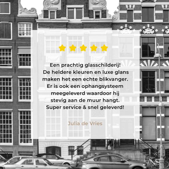 Peinture sur verre - Maisons de canal à Amsterdam - noir et blanc - 120x80 cm - Peintures sur Verre Peintures - Photo sur Glas