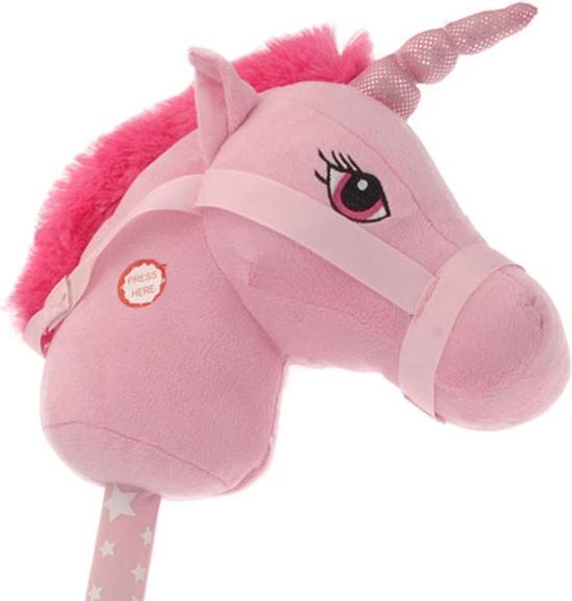 Roze/lilapaarse stokpaarden eenhoorn/pegasus pony met geluid 68 cm voor jongens/meisjes/kinderen | Fun en Feest