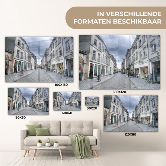 Architecture Witte dans les rues de Maastricht aux Nederland Plexiglas 60x40 cm - Tirage photo sur Glas (décoration murale en plexiglas)
