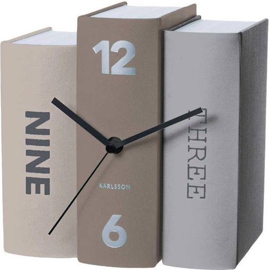 Table clock Book basics paper, 20x15x20cm