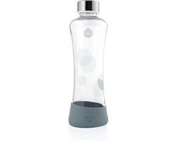 Equa Metallic glazen waterfles 550 ml - Zilver