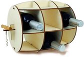 Invotis - Wine Barrel - Wine Rack - (incl. Corkscrew)