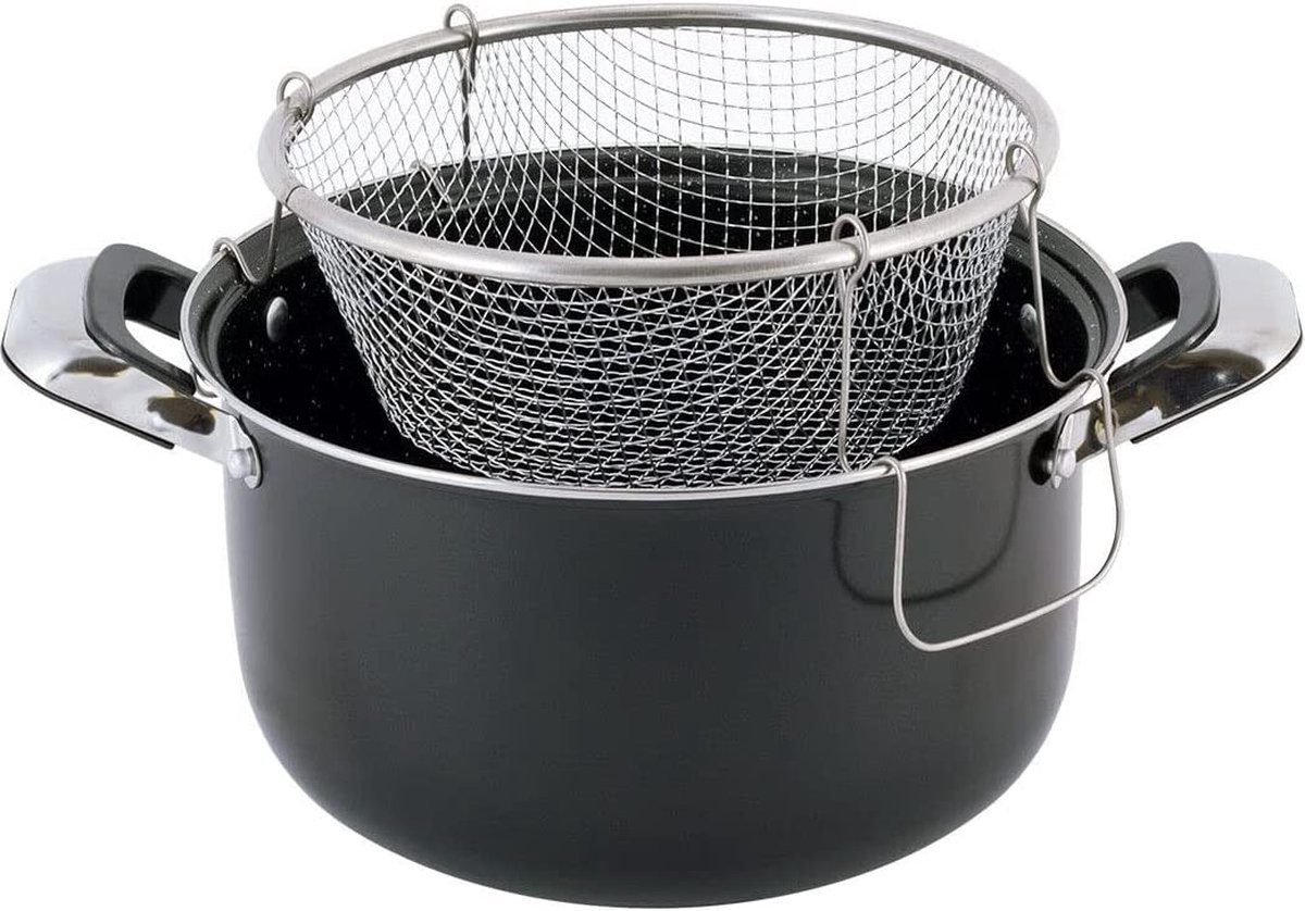 Bestron Friteuse à Huile XL avec 3 paniers à friteuse avec Technologie de  Zone Froide et réservoir d'huile Amovible 4 litres Passe au Lave-Vaisselle