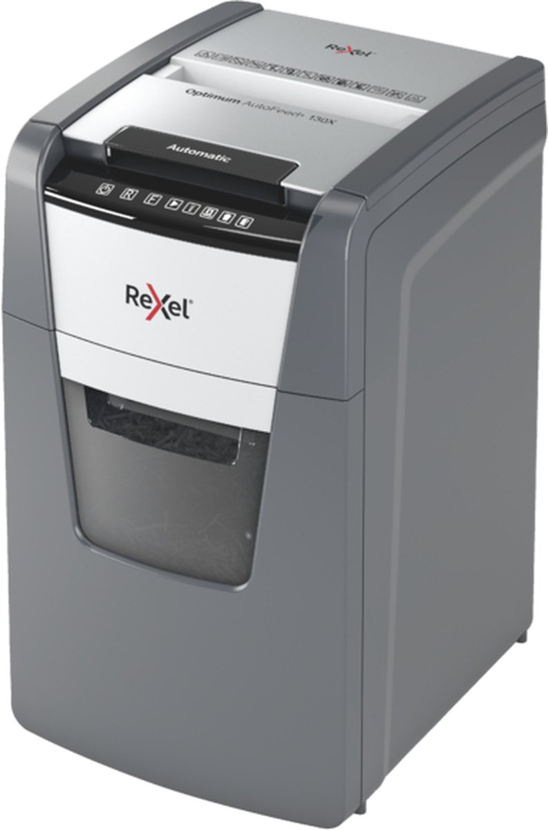 Rexel Optimum AutoFeed+ 130X Papierversnipperaar - P4 Snippers - Automatische Invoer Tot 130 Vel - 44L - Zwart thumbnail 5