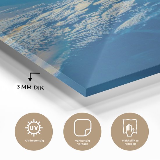 Peinture sur Verre - Terre - Espace - Ciel - 50x50 cm - Peintures sur Verre Peintures - Photo sur Glas