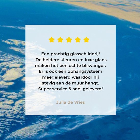 Peinture sur Verre - Terre - Espace - Ciel - 50x50 cm - Peintures sur Verre Peintures - Photo sur Glas